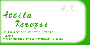 attila kerezsi business card